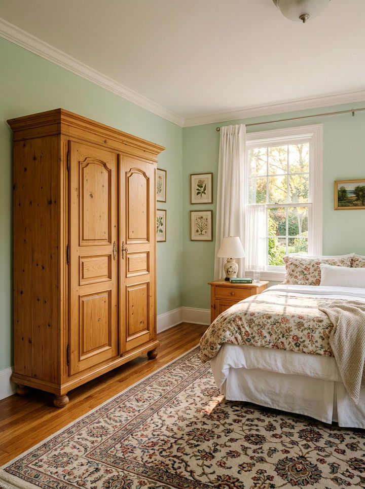 Honey Pine Armoire - 30 bedroom pine furniture ideas