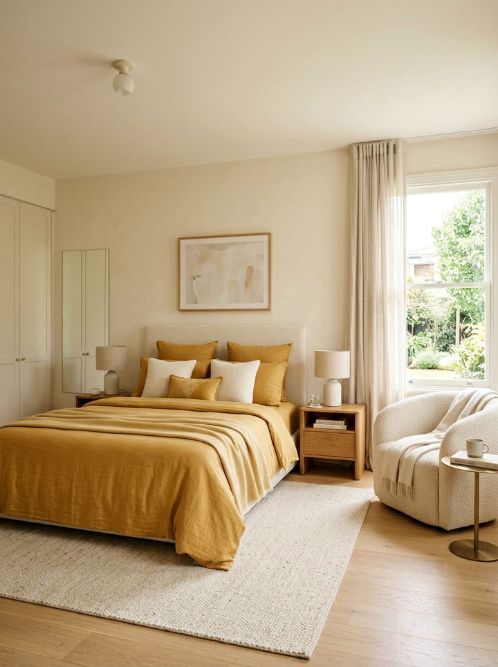 Honey Yellow And Cream Bedroom - 30 honey yellow bedroom ideas
