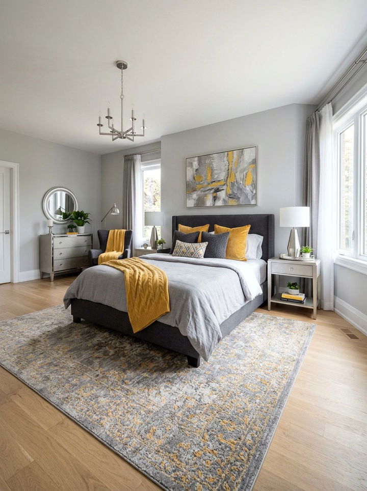 Honey Yellow And Gray Bedroom - 30 honey yellow bedroom ideas