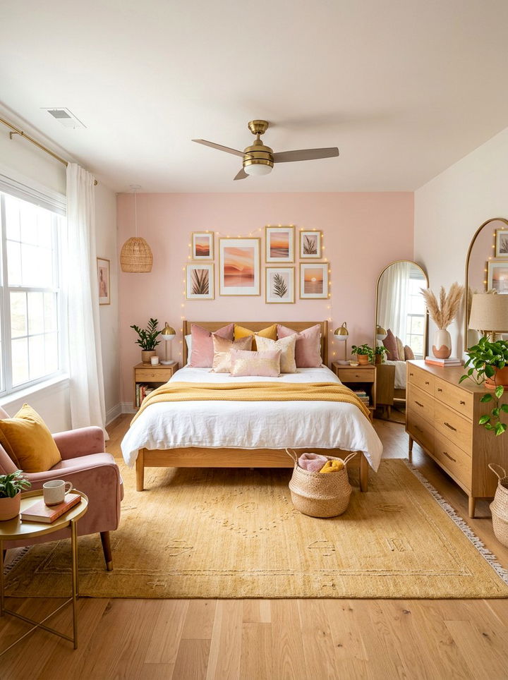 Honey Yellow And Pink Bedroom - 30 honey yellow bedroom ideas
