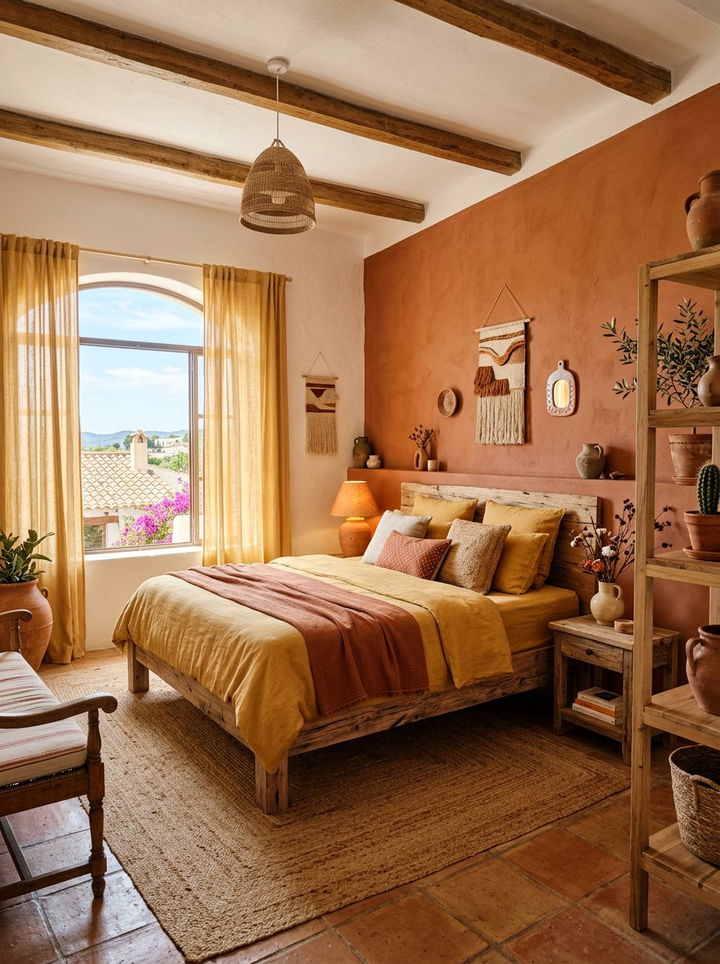 Honey Yellow And Terracotta Bedroom - 30 honey yellow bedroom ideas