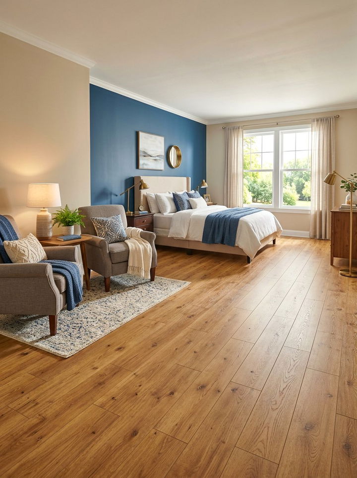 Honey oak bedroom laminate - 30 bedroom laminate flooring ideas