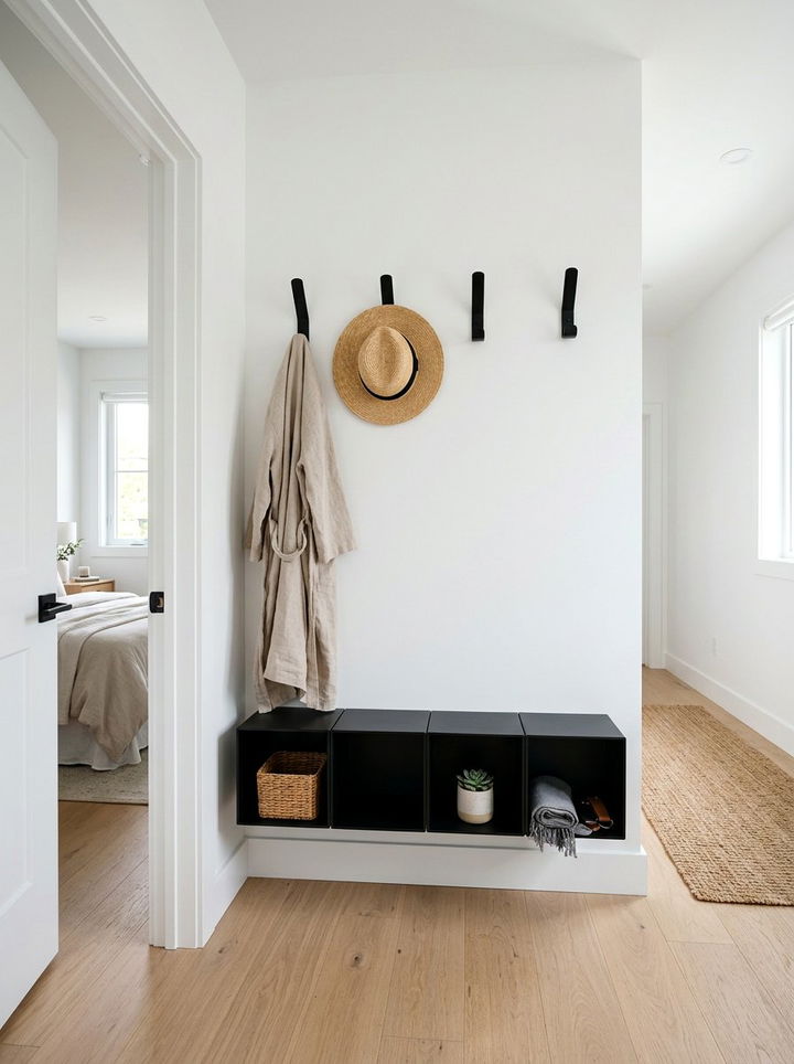 Hooks And Storage - 30 bedroom entryway ideas