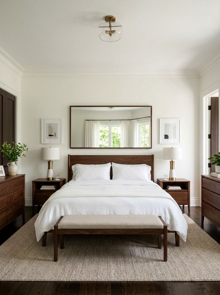 Horizontal Mirror Above Headboard - 30 bedroom mirror ideas