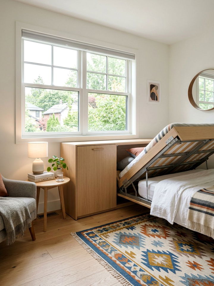 Horizontal Murphy Bed For Small Spaces - 30 bedroom murphy beds