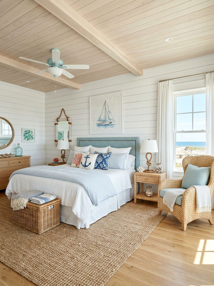 Horizontal Shiplap - 30 bedroom wall texture ideas