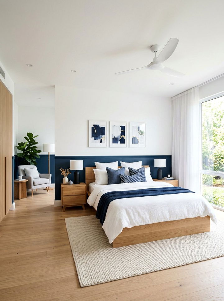 Horizontal Split Lower Third - 30 bedroom half painted walls