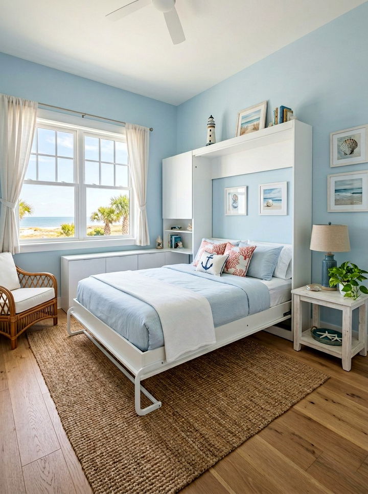 Horizontal Wall Bed - 30 bedroom hidden bed ideas