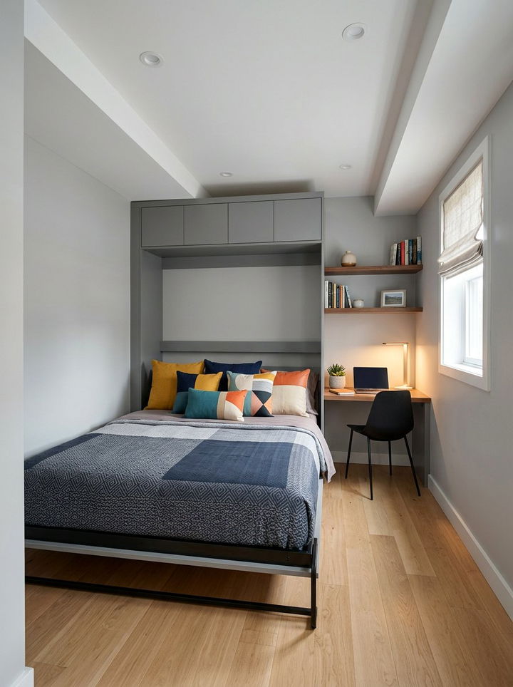 Horizontal Wall Bed - 30 bedroom fold down bed ideas