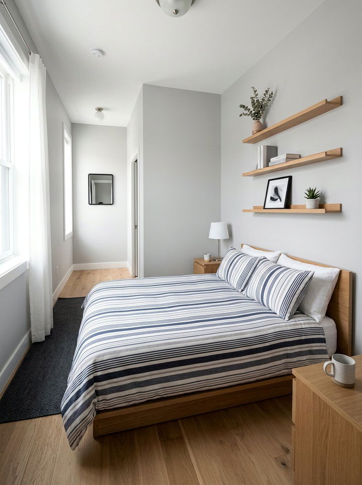 Horizontal striped duvet - 30 bedroom striped bedding ideas