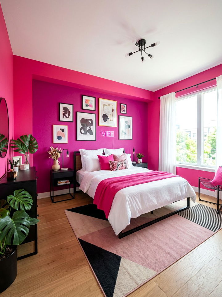 Hot Pink Bedroom - 30 pink bedroom ideas