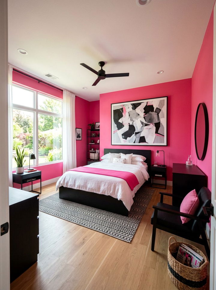 Hot Pink Bedroom - 30 bold color bedroom ideas