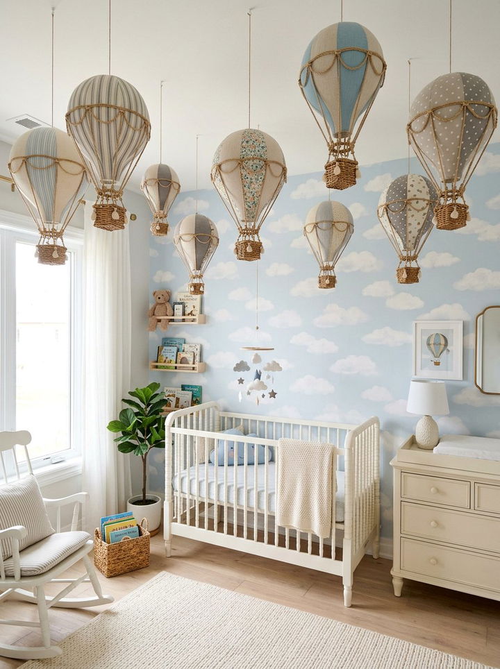 Hot air balloon nursery - 30 explorer bedroom ideas