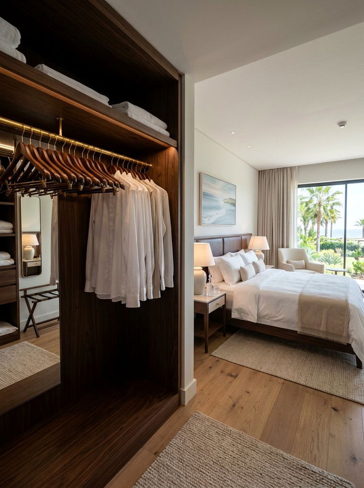 Hotel Style Bedroom - 30 bedroom wooden hangers