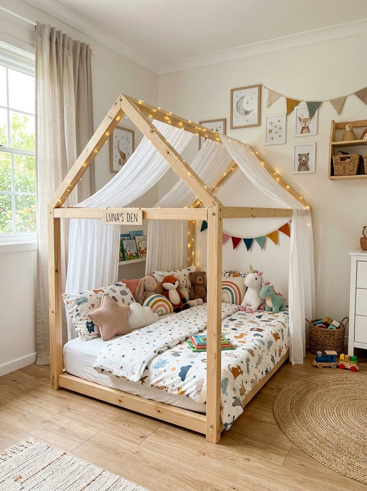 House frame bed - 30 toddler bedroom ideas