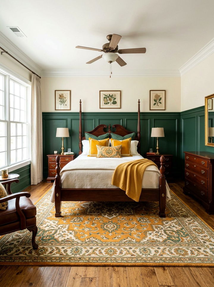 Hunter Green And Saffron Yellow Bedroom - 30 yellow green bedroom ideas