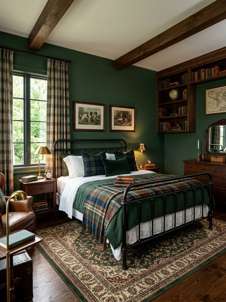 Hunter Green Bedroom - 30 moody bedroom color ideas