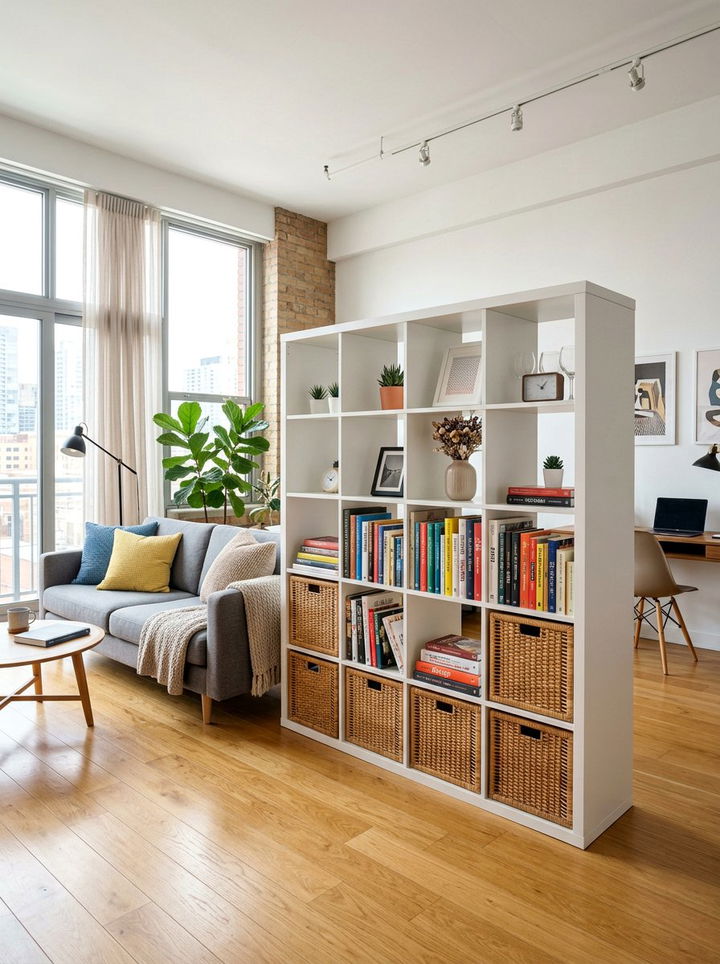 IKEA Kallax Room Divider - 30 bedroom bookshelf dividers