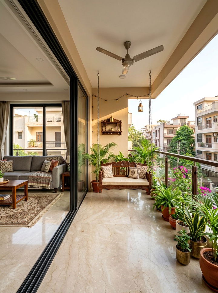 Indian Balcony Extension - 30 Indian bedroom ideas