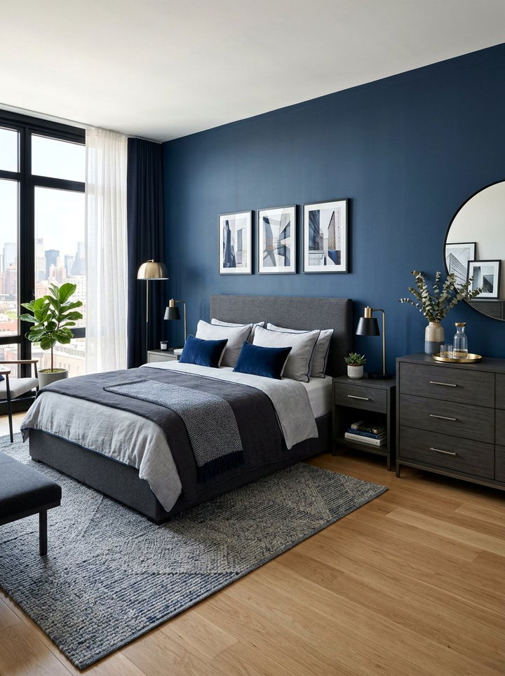 Indigo And Grey Color Palette - 30 indigo bedroom ideas