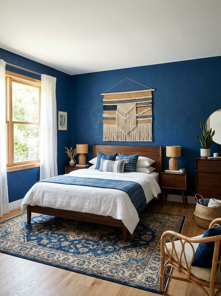 Indigo Bedroom - 30 moody bedroom color ideas