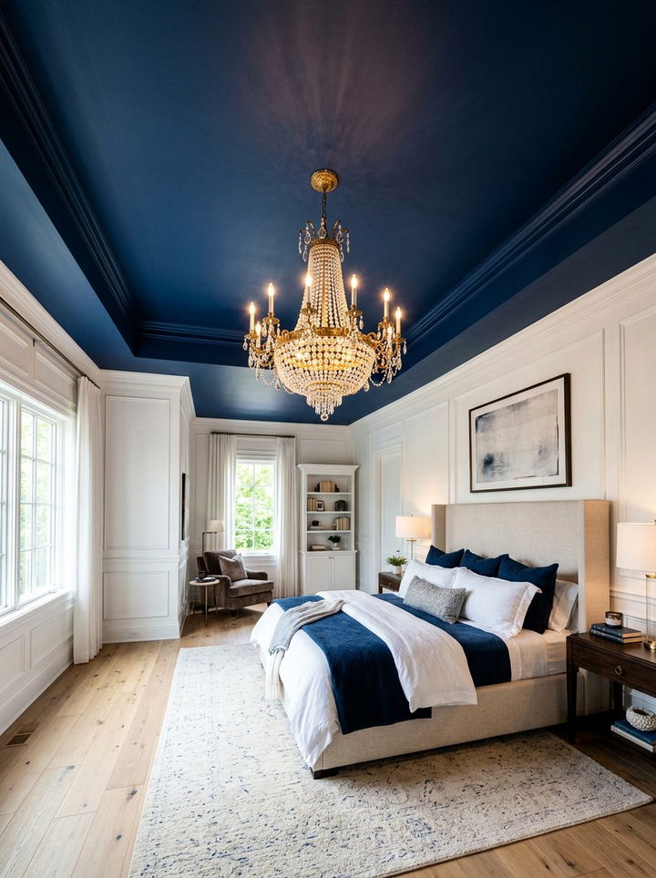 Indigo Ceiling Paint - 30 indigo bedroom ideas
