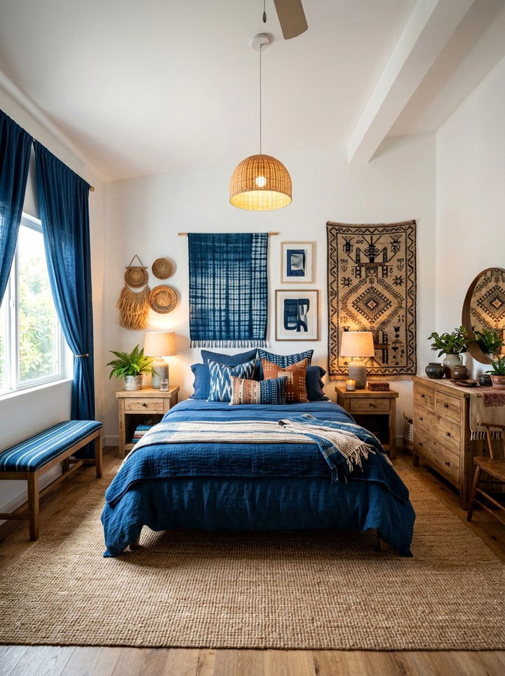 Indigo bedroom - 30 sky inspired bedroom color ideas