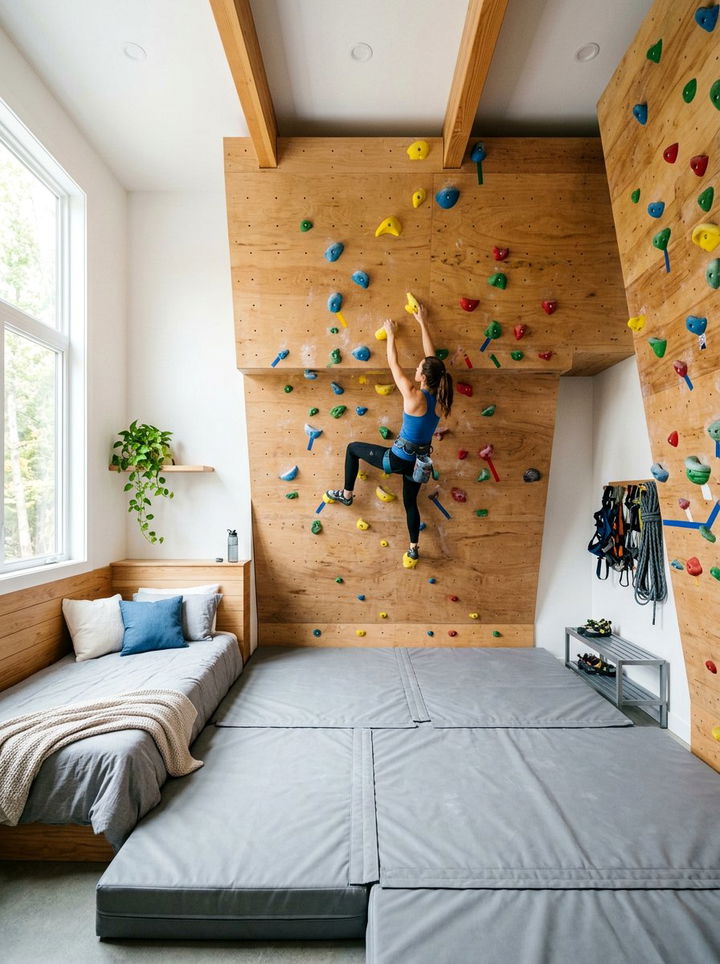 Indoor Climbing Wall Room - 30 preschooler bedroom ideas