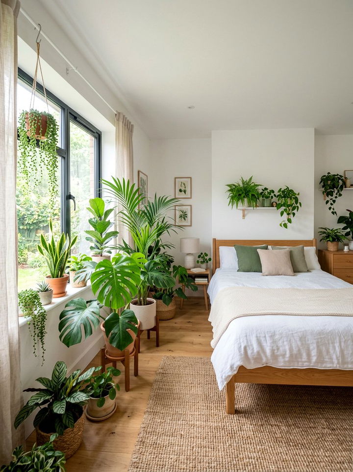 Indoor Plant Bedroom - 30 airy bedroom ideas