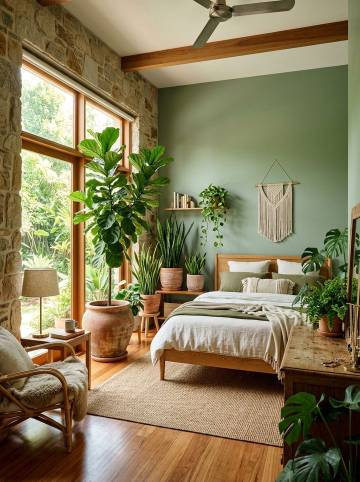 Indoor Plant Decor - 30 better sleep bedroom ideas