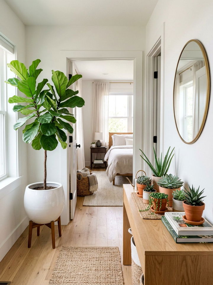 Indoor Plant Display - 30 bedroom entryway ideas
