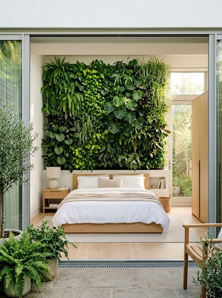 Indoor Plant Wall Bedroom - 30 garden themed bedroom ideas