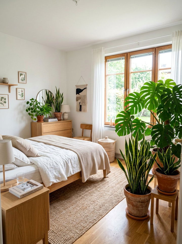 Indoor Plants Decor - 30 Swedish bedroom ideas