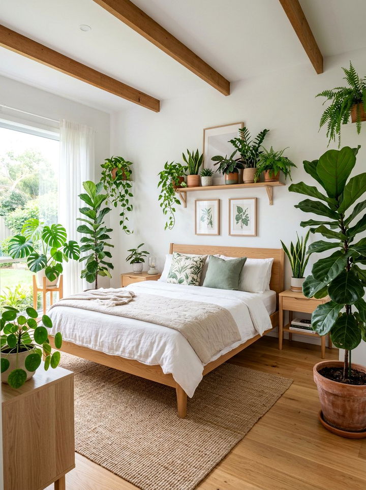 Indoor plant bedroom - 30 restful bedroom ideas