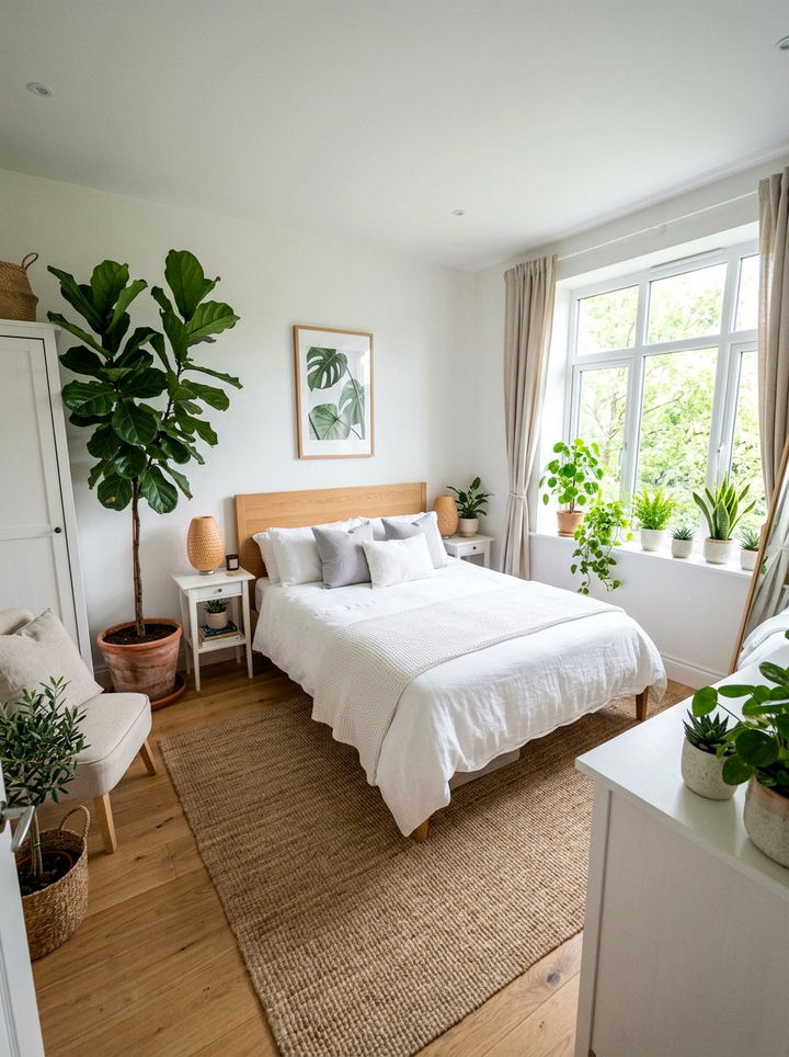 Indoor plant decor - 30 cheap bedroom ideas
