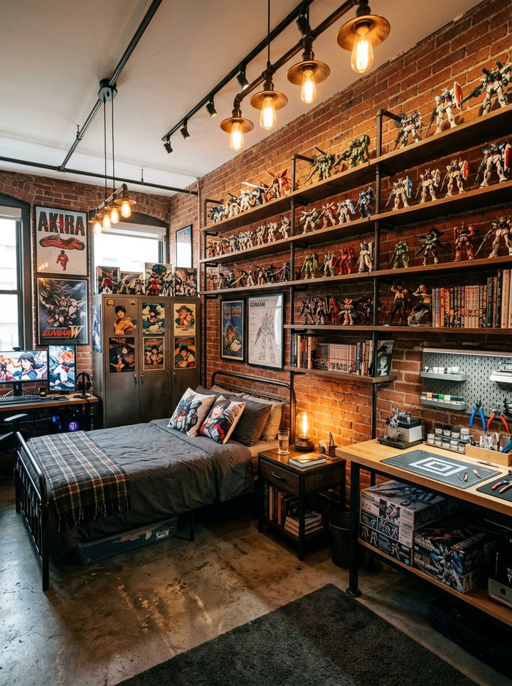 Industrial Anime Bedroom - 30 anime bedroom ideas