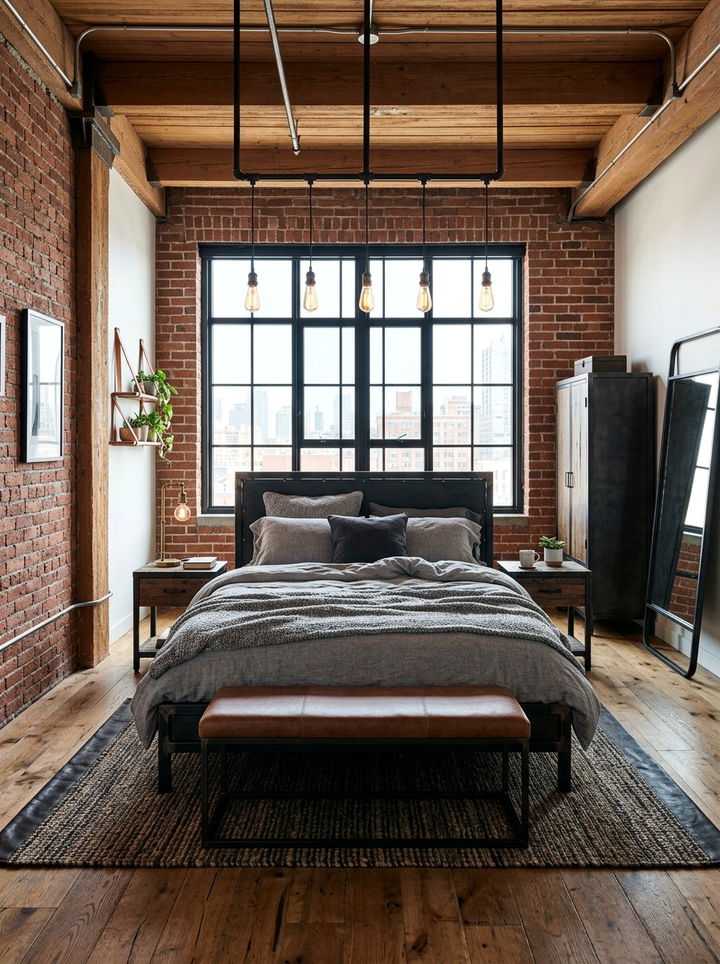 Industrial Bedroom - 30 full size bedroom ideas