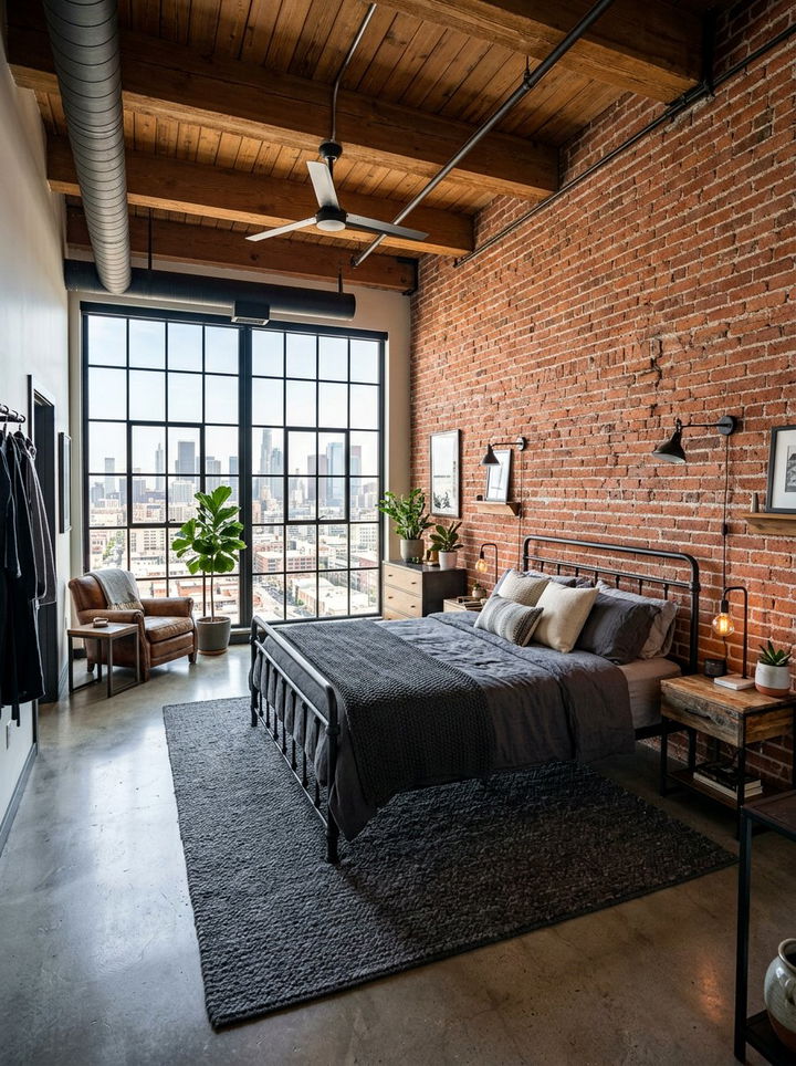 Industrial Bedroom - 30 peaceful bedroom ideas
