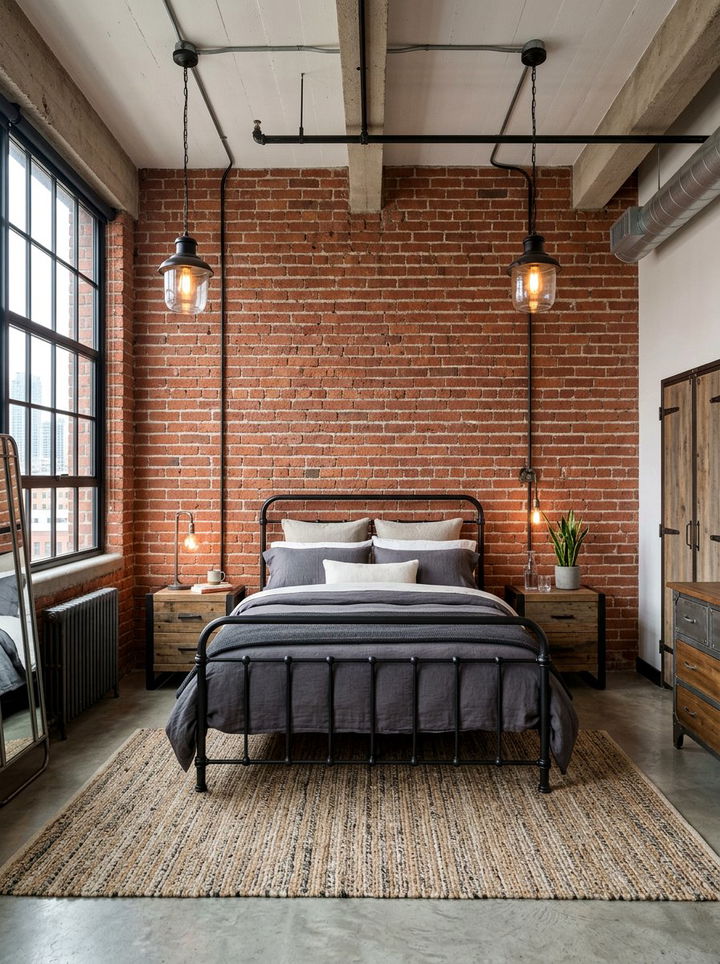 Industrial Bedroom - 30 show home bedroom ideas