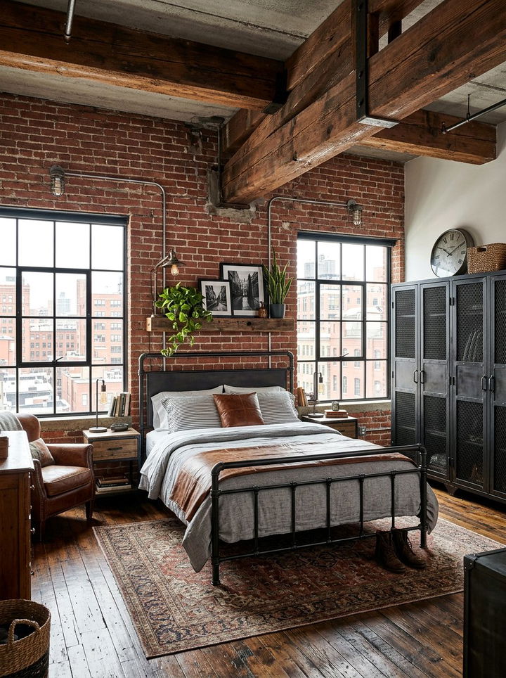 Industrial Bedroom - 30 bedroom decor ideas