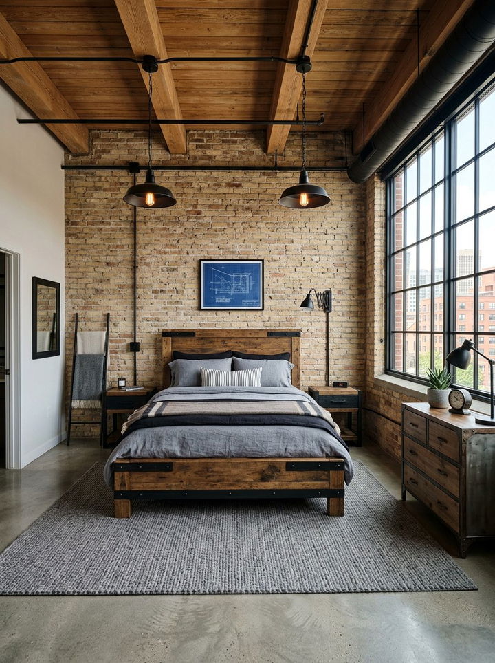 Industrial Bedroom - 30 bedroom ideas