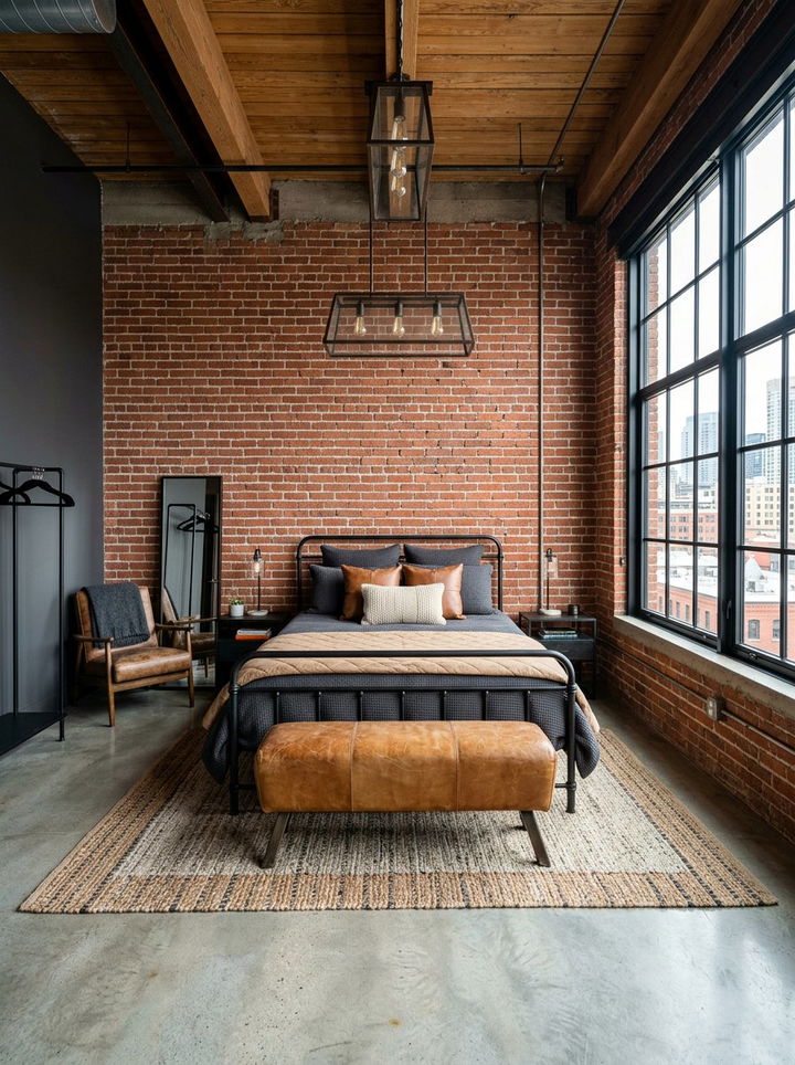 Industrial Bedroom - 30 bedroom room settings