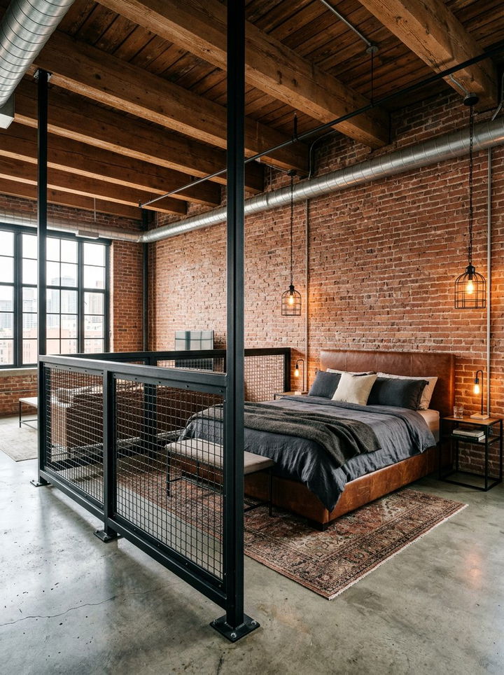 Industrial Bedroom Half Wall - 30 bedroom half wall ideas