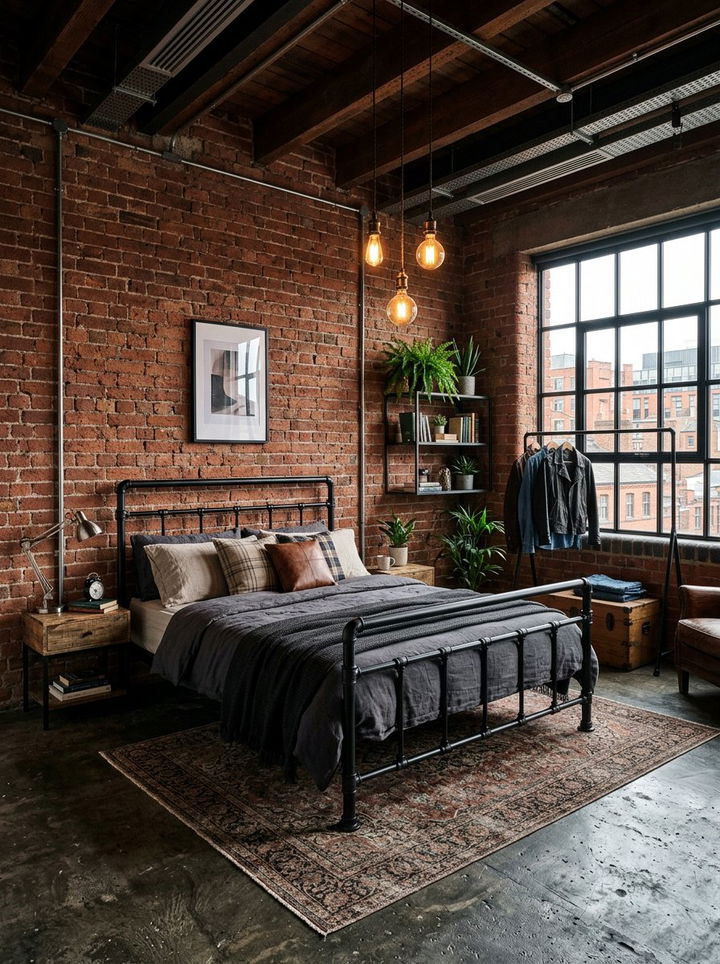 Industrial Bedroom Interior - 30 bedroom personalized ideas