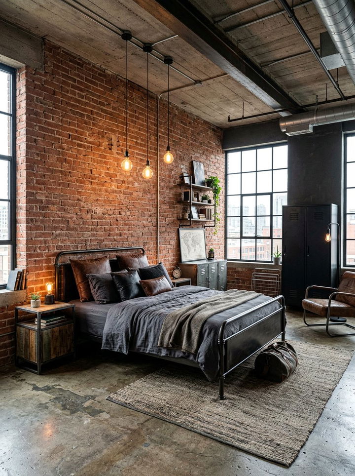 Industrial Bedroom Style - 30 bedroom decoration ideas