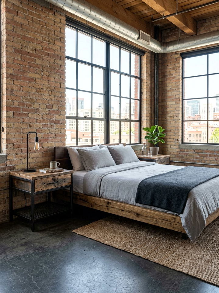 Industrial Bedside Table - 30 bedroom nightstands