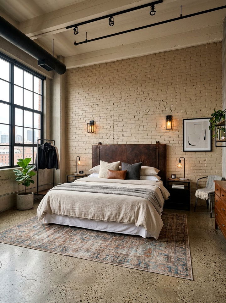 Industrial Beige Bedroom - 30 beige bedroom decor ideas