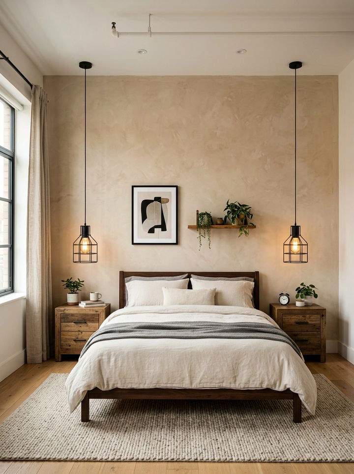 Industrial Beige Bedroom Pendant Lighting - 30 industrial beige bedroom ideas
