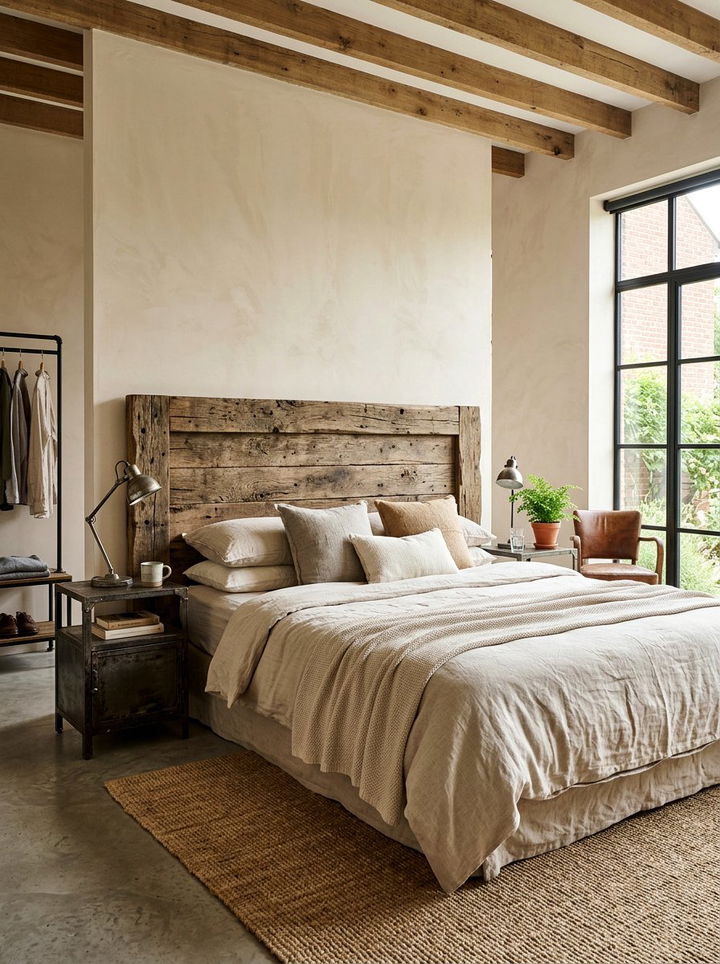Industrial Beige Bedroom Reclaimed Wood - 30 industrial beige bedroom ideas