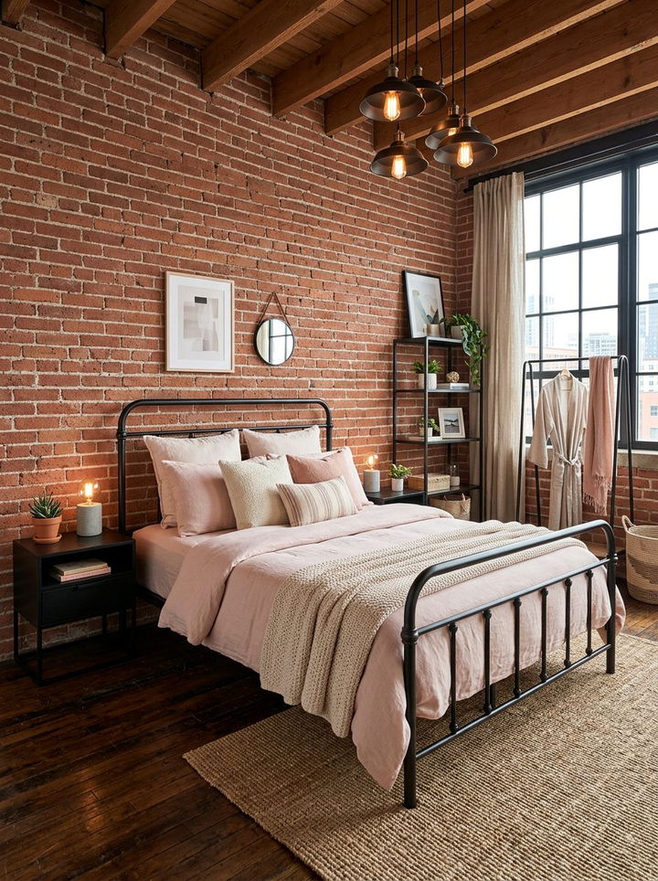 Industrial Blush Bedroom - 30 blush bedroom ideas